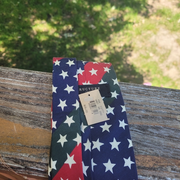 Structure Men’s Patriotic Silk Neck Tie - Picture 5 of 7